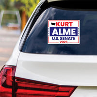 Kurt Alme For Montana Senate 2026 Vinyl Sticker, VoteKurt AlmeDecal, Montana Senate Elections 2026 Bumper Sticker, 6" x 4.5"