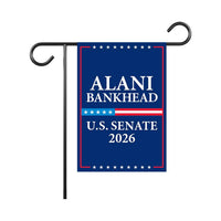 Alani Bankhead For Montana Senate 2026 Garden Flag, Double Sided, 2026 Senate Flag, Elections Flag, Anti-Trump, Race Red White Blue Flag