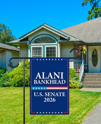 Alani Bankhead For Montana Senate 2026 Garden Flag, Double Sided, 2026 Senate Flag, Elections Flag, Anti-Trump, Race Red White Blue Flag