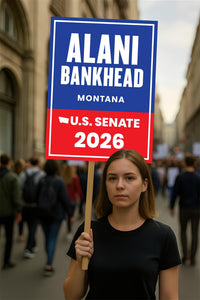 Alani Bankhead For Montana Senate 2026 Election Sign, Anti-Trump, Political Campaign Sign, Senate Election 2026 Race Poster Sign
