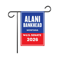 Alani Bankhead For Montana Senate 2026 Garden Flag, Double Sided, 2026 Senate Flag, Elections Flag, Anti-Trump, Race Red White Blue Flag