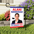 Alani Bankhead For Montana Senate 2026 Garden Flag, Double Sided, 2026 Senate Flag, Elections Flag, Anti-Trump, Race Red White Blue Flag