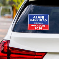 Alani Bankhead For Montana Senate 2026 Vinyl Sticker, Vote Bankhead Decal, Montana Senate Elections 2026 Bumper Sticker, 6" x 4.5"