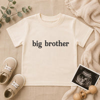 Big Brother Embroidered Shirt, Big Bro Toddler Tee, Pregnancy Announcement Outfit, Cute Sibling Reveal, New Baby Gift for Kids