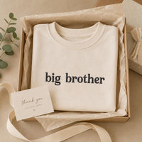 Big Brother Embroidered Shirt, Big Bro Toddler Tee, Pregnancy Announcement Outfit, Cute Sibling Reveal, New Baby Gift for Kids