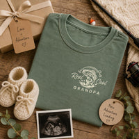 Reel Cool Grandpa Embroidered Shirt, Fishing Hoodie for Anglers, Angler Sweatshirt, New Grandpa Pregnancy Announcement, Father's Day Gift