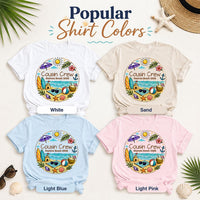 Personalized Cousin Crew Beach Shirt, Custom Beach 2026 Tee, Matching Family Vacation Outfit, All Ages Family Summer Trip Gift