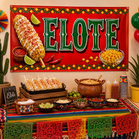 Elote Mexican Street Corn Vinyl Banner, Red Food Stand Sign, Waterproof Event Table Banner, Fiesta Vendor Display, Vendor Booth Sign