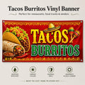 Tacos Burritos Vinyl Banner Sign, Mexican Food Restaurant Decor, Waterproof Outdoor Display, Storefront Vinyl Sign, Market Booth Banner