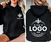 Custom Logo Pullover Hoodie, Personalized Business Workwear, Front and Back Print Sweatshirt, Company Staff Uniform, Employee Gift