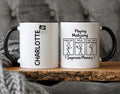 Personalized Mahjong Coffee Mug, Custom Name Coffee Cup, Playing Mahjong Improves Memory Design, Funny Office Mug, Funny Gift for Player