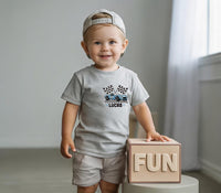 Personalized Two Fast Birthday Shirt, Custom Race Car 2nd Birthday Tee, Front Back Toddler Shirt, Racing Party Outfit, Gift for 2 Year Old