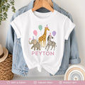 Personalized Safari Birthday Shirt, Custom Name Zoo Animal Tee, Toddler Jungle Party Outfit, Cute Kids T-Shirt, Birthday Gift for Child