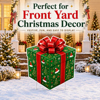 Custom Shaped Christmas Gift Yard Sign, Festive Present Lawn Sign, Holiday Lawn Display, Outdoor Holiday Decoration, Christmas Yard Decor