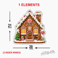 Custom Shaped Gingerbread Christmas Yard Sign, Candy House Lawn Sign, Holiday Lawn Display, Outdoor Decoration, Christmas Yard Decor
