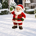 Custom-Shaped Christmas Santa Yard Sign, Waving Santa Lawn Sign, Festive Holiday Display, Seasonal Outdoor Decor, Christmas Yard Decor