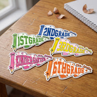 Custom Grade Level Teacher Stickers: Personalized Name Team Labels