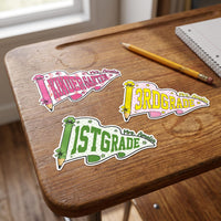 Custom Grade Level Teacher Stickers: Personalized Name Team Labels