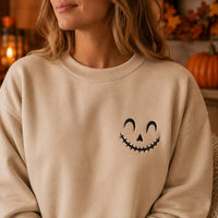 Pick Your Face Embroidered Halloween Sweatshirt, Spooky Pumpkin Hoodie, Custom Jack O Lantern Shirt, Festive Shirt, Cozy Fall Gift