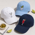 Choose Your Cocktail Embroidered Hat, Martini Margarita Wine Cap, Bachelorette Outfit Hat, Girls Trip Accessory, Bridal Shower Gift