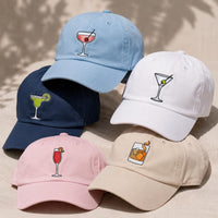 Choose Your Cocktail Embroidered Hat, Martini Margarita Wine Cap, Bachelorette Outfit Hat, Girls Trip Accessory, Bridal Shower Gift