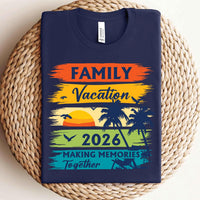 Family Vacation 2026 Shirt, Retro Tropical Beach Trip Tee, Coordinated Group Travel Outfit, Summer Cruise Crew Top, Family Trip Gift