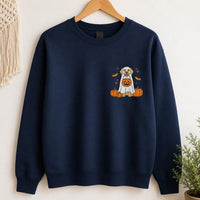 Ghost Puppy Embroidered Sweatshirt, Halloween Pet Hoodie, Cute Spooky Ghost Shirt, Dog Lover Sweatshirt, Cute Halloween Dog Mom Gift