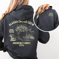 Personalized Alaska Cruise Crew Shirt, Custom Family Vacation Tee, Front Back Print Travel Top, Matching Group Outfit, Family Trip Gift
