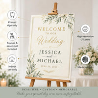 Custom Wedding Welcome Foam Board Sign, Personalized Event Poster Sign, Reception Easel Sign, Printed Foamcore Display, Wedding Day Sign