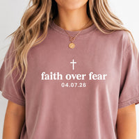 Personalized Baptism Shirt with Date, Custom Christian Faith Tee, Choose Your Faith Phrase Top, Baptism Day Outfit, Christian Gift for Her