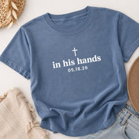 Personalized Baptism Shirt with Date, Custom Christian Faith Tee, Choose Your Faith Phrase Top, Baptism Day Outfit, Christian Gift for Her