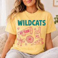 Personalized School Spirit Shirt, Custom School Mascot Team Name Tee, Cheerleader Game Day Top, Pep Rally Outfit, Gift for Sports Mom