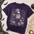 Vintage Halloween Ghost Shirt, Bubble Gum Ghost Graphic Tee, Gothic Witch Cat T-Shirt, Spooky Pumpkin Party Outfit, Halloween Gift