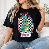 Guess Who's Back Alligator Shirt, Back to School Teacher Tee, Funny Gator Graphic, Retro Classroom Outfit, Teacher Gift, Front Back Print
