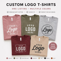 Custom Logo Shirt for Business, Personalized Company Team Tee, Front and Back Print T-Shirt, Staff Uniform Apparel, Small Business Gift