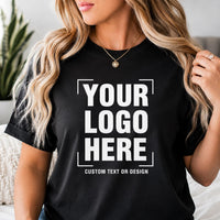 Custom Logo Shirt for Business, Personalized Company Team Tee, Front and Back Print T-Shirt, Staff Uniform Apparel, Small Business Gift