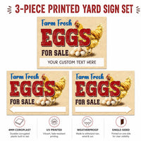 Personalized Egg Stand Yard Sign, Farm Fresh Eggs Lawn Sign, 3 Piece Chicken Arrow Set, Storefront Yard Display, Roadside Farm Decor