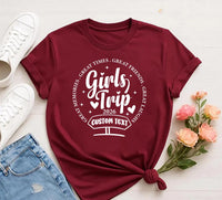 Personalized Girls Trip 2026 Shirt, Custom Vacation Group Tee, Matching Best Friends Travel Tee, Cruise Birthday Outfit, Girls Trip Gift