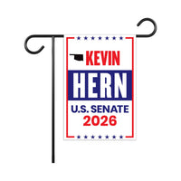 Kevin Hern For Oklahoma Senate 2026 Garden Flag, Double Sided, 2026 Senate Flag, Elections Flag, Anti-Trump, Race Red White Blue Flag