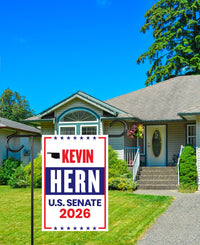 Kevin Hern For Oklahoma Senate 2026 Garden Flag, Double Sided, 2026 Senate Flag, Elections Flag, Anti-Trump, Race Red White Blue Flag