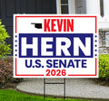 Kevin Hern For Oklahoma Senate 2026 Yard Sign, Corrugated Plastic Senate Elections, Race Red White & Blue Yard Sign with Metal H-Stake
