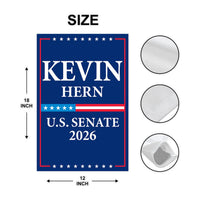 Kevin Hern For Oklahoma Senate 2026 Garden Flag, Double Sided, 2026 Senate Flag, Elections Flag, Anti-Trump, Race Red White Blue Flag