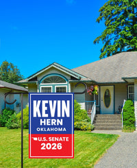 Kevin Hern For Oklahoma Senate 2026 Garden Flag, Double Sided, 2026 Senate Flag, Elections Flag, Anti-Trump, Race Red White Blue Flag
