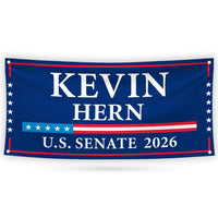 Kevin Hern For Oklahoma U.S. Senate Banner Sign, 13 oz Waterproof US Senate Election 2026, Democrate Vinyl Banner With Metal Grommets