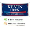 Kevin Hern For Oklahoma U.S. Senate Banner Sign, 13 oz Waterproof US Senate Election 2026, Democrate Vinyl Banner With Metal Grommets