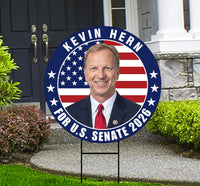 Kevin Hern For Oklahoma Senate 2026 Yard Sign, Corrugated Plastic Senate Elections, Race Red White & Blue Yard Sign with Metal H-Stake