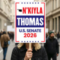 N'Kiyla Thomas For Oklahoma Senate 2026 Election Sign, Anti-Trump, Political Campaign Sign, Senate Election 2026 Race Poster Sign
