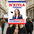 N'Kiyla Thomas For Oklahoma Senate 2026 Election Sign, Anti-Trump, Political Campaign Sign, Senate Election 2026 Race Poster Sign