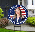 N'Kiyla Thomas For Oklahoma Senate 2026 Yard Sign, Corrugated Plastic Senate Elections, Race Red White & Blue Yard Sign with Metal H-Stake