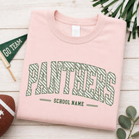 Personalized School Spirit Sweatshirt, Custom School Name Shirt, Varsity Collegiate Letter Tee, Student Game Day Outfit, Coach Gift